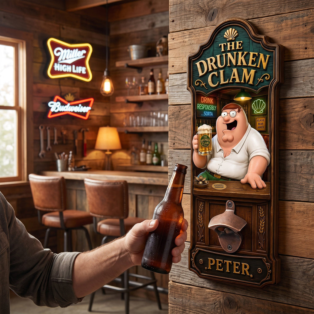 Intoxicated Man Wall Hanging Bottle Opener - Personalized Gifts 01haqn160726