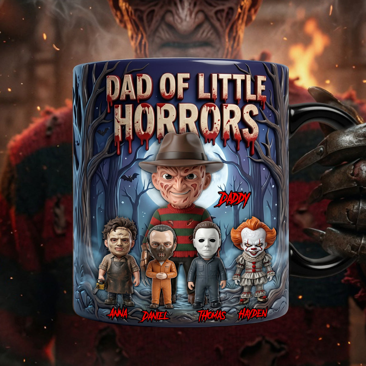 Dad Of Little Horrors Magic Mug - Personalized Gifts For Dad 02NALU050526