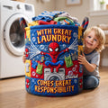 Laundry Time - Personalized Gifts Quilted Laundry Basket 07TYDH090726