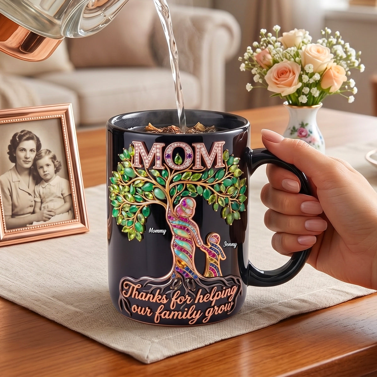 Mom Family Tree Magic Coffee Mug - Personalized Gifts For Mom 04HUTN150426