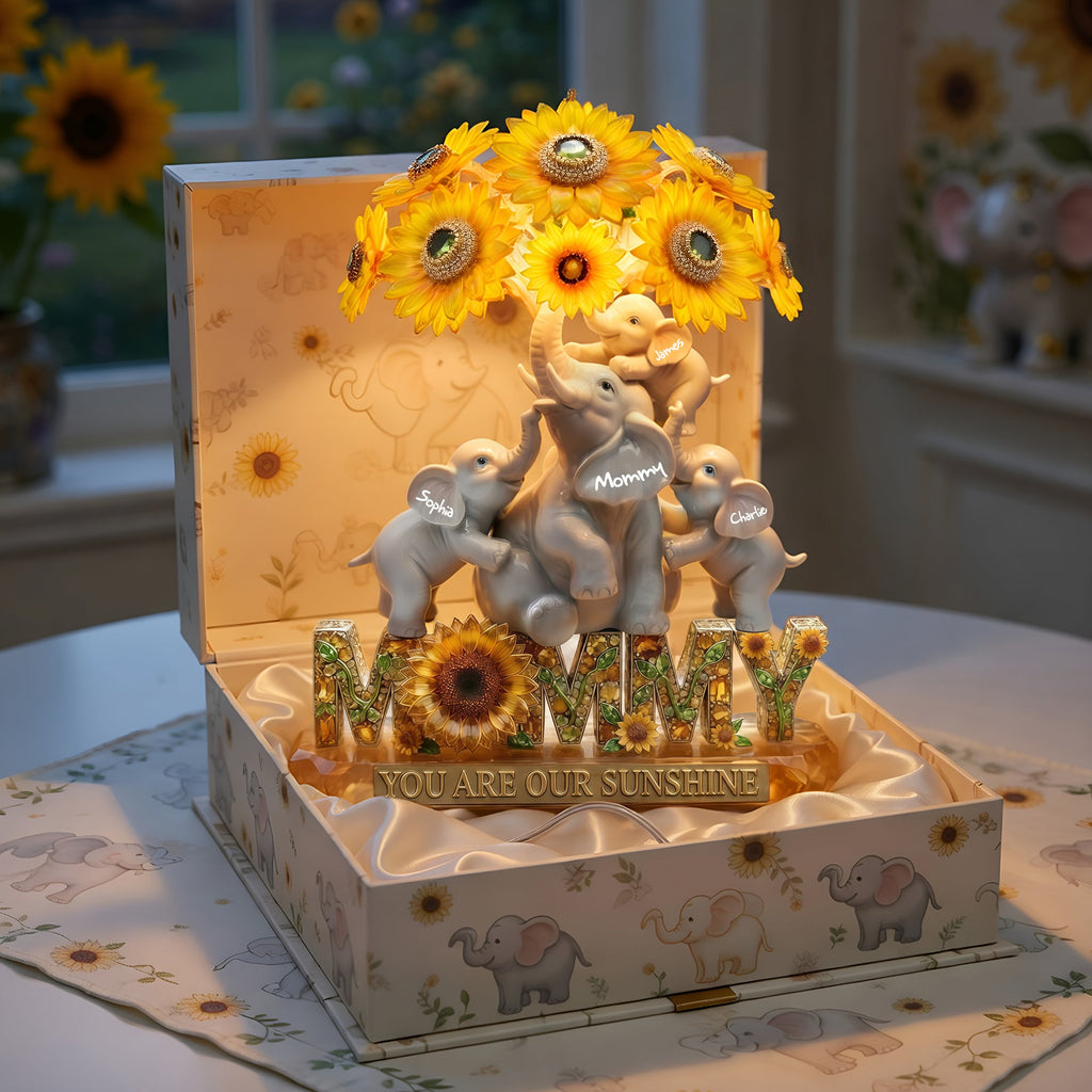 Sunshine Elephant Mom Light Box - Personalized Gift For Moms 03TYLU130426