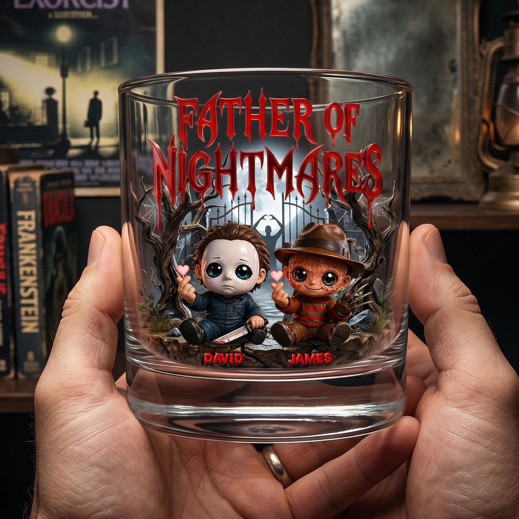 Father Of Nightmares Round Glass - Personalized Gifts For Dads 01PATN250426