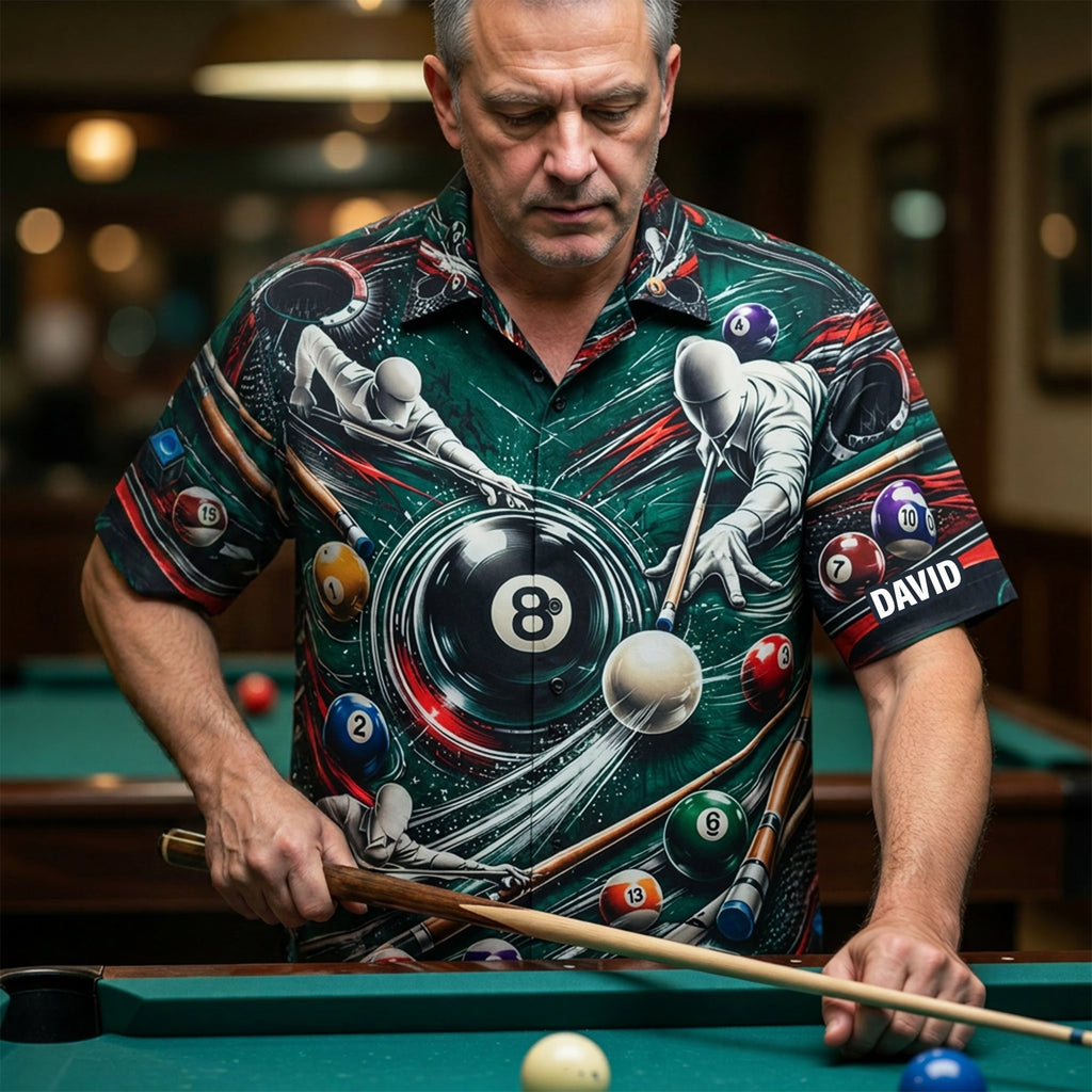 Billiards Hawaiian Shirt - Personalized Gifts 01NAQN090626