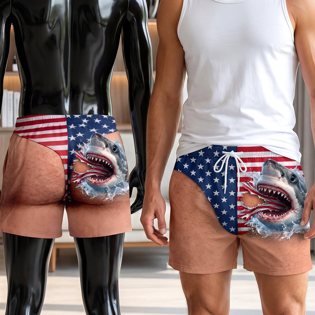Funny Shark Men's Shorts Personalized Gifts For Men 05TYQN020726