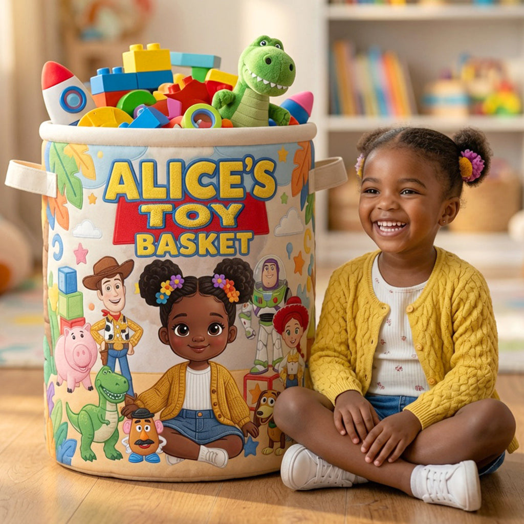 Lovely Characters Quilted Laundry Basket - Custom Photo Gifts 04natn090726