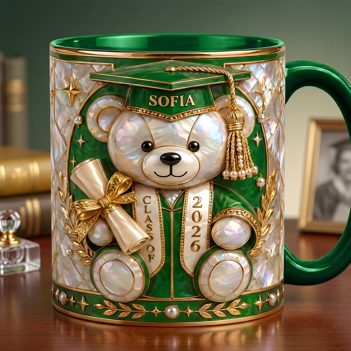 Lovely Bear - Celebrate Graduation Accent Mug - Personalized Gifts For Graduates 04tytn080526