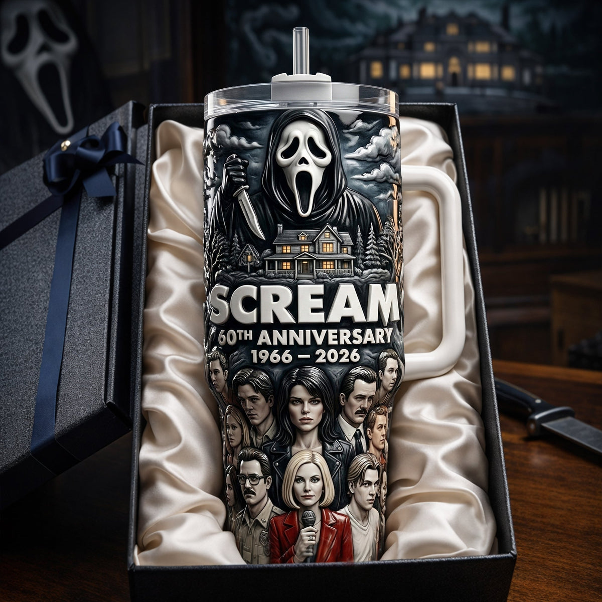 60th Anniversary 40oz Tumbler – Gifts For Horror Lovers 01palu120326