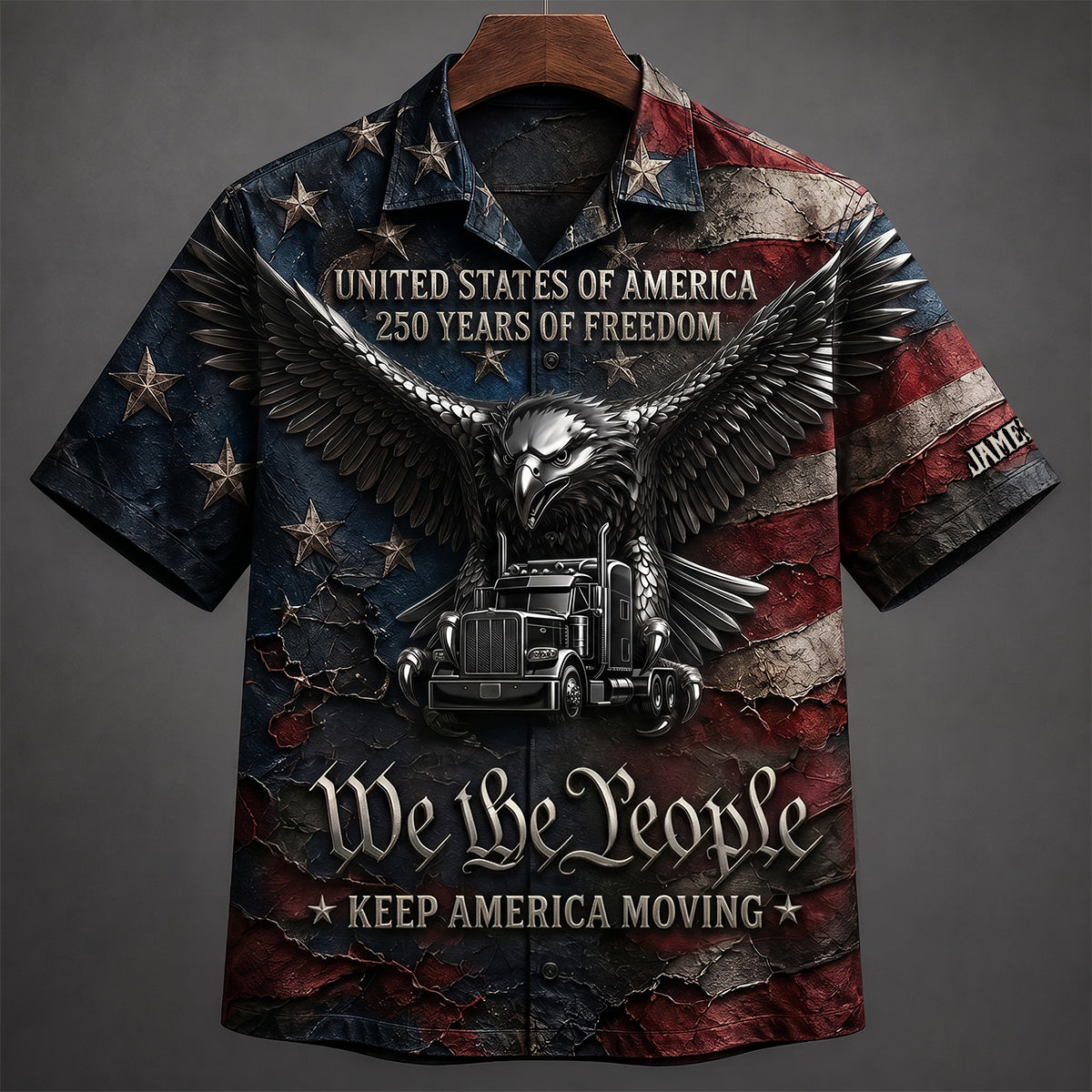 Badass Trucker Keep America Moving Hawaiian Shirt, Personalized Gifts For Trucker 03qhdt260626