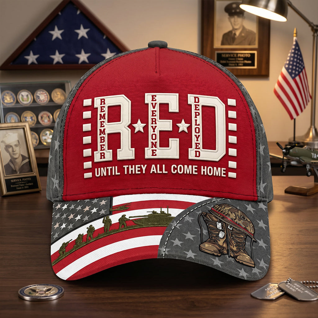 RED Remember Everyone Deployed Classic Cap - Personalized Gifts For Veteran Families 03qhtn260526