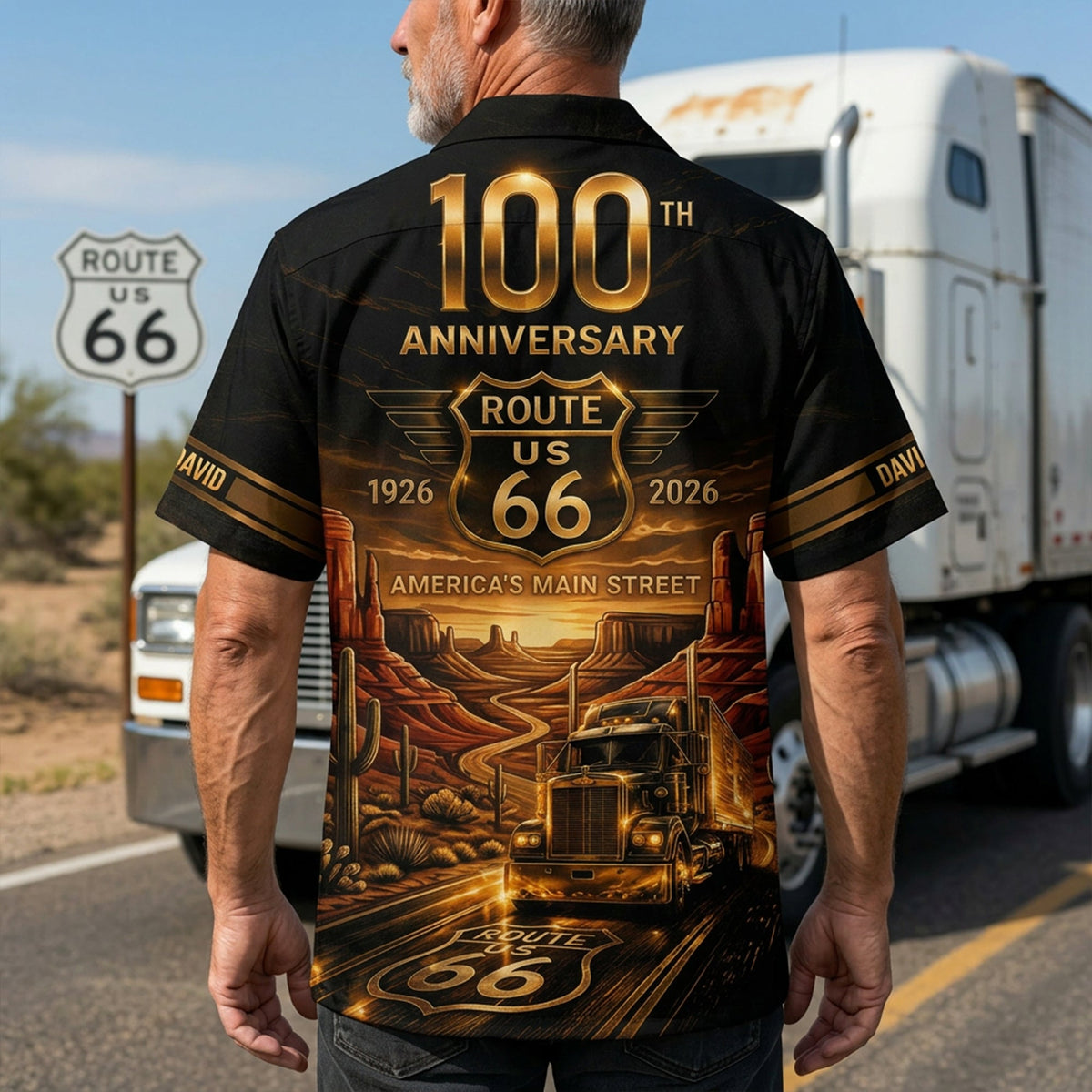 Trucking On Legendary Road Hawaiian shirt - Personalized Gift For Truckers 04qhqn220626
