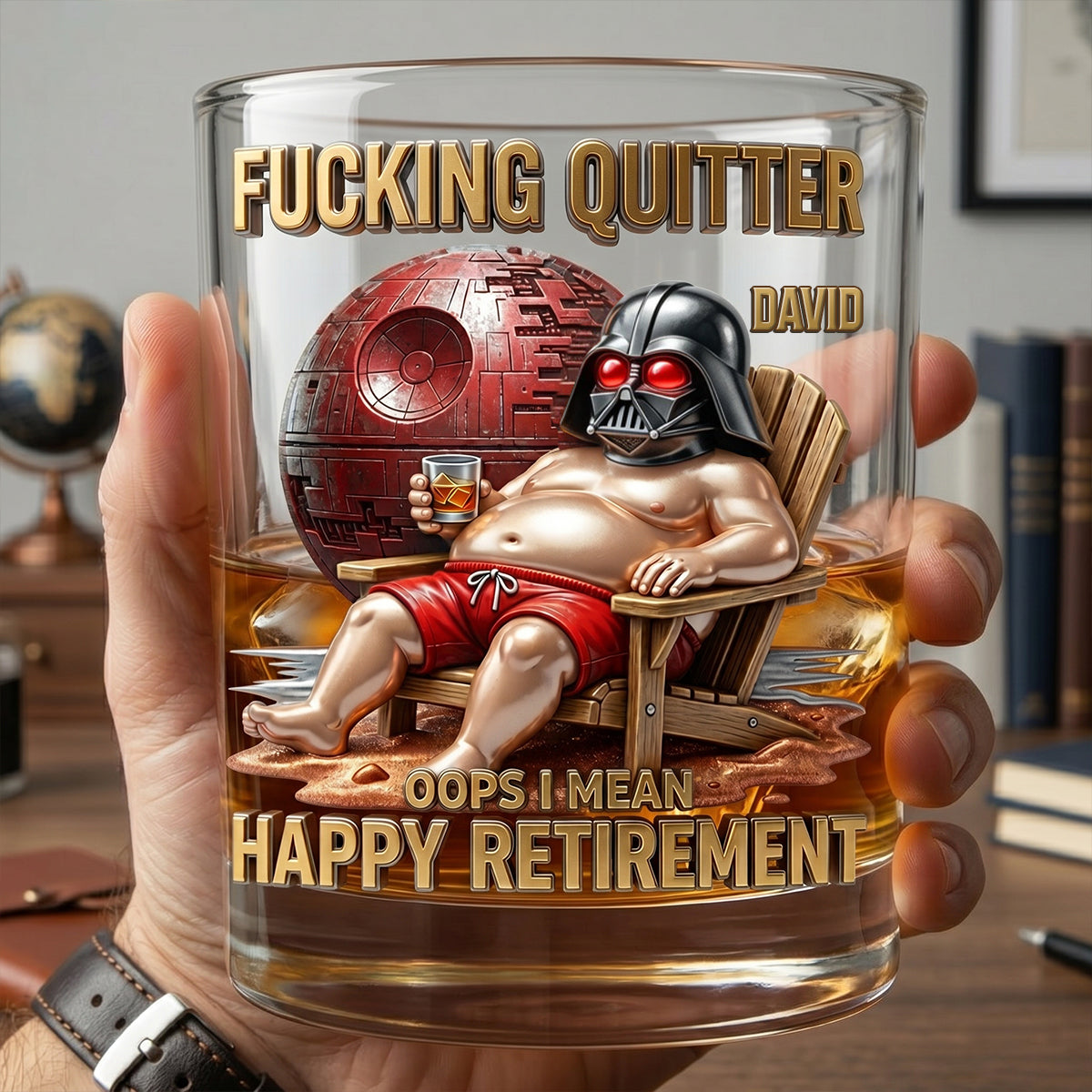 Retirement Mode Activated Round Glass - Gift for Retirees 011hutn080626