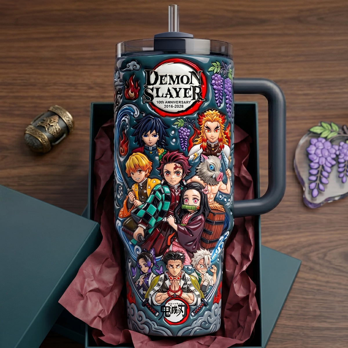 Attack Squad 40oz Tumbler With Handle - Personalized Gifts 05QHLU150626