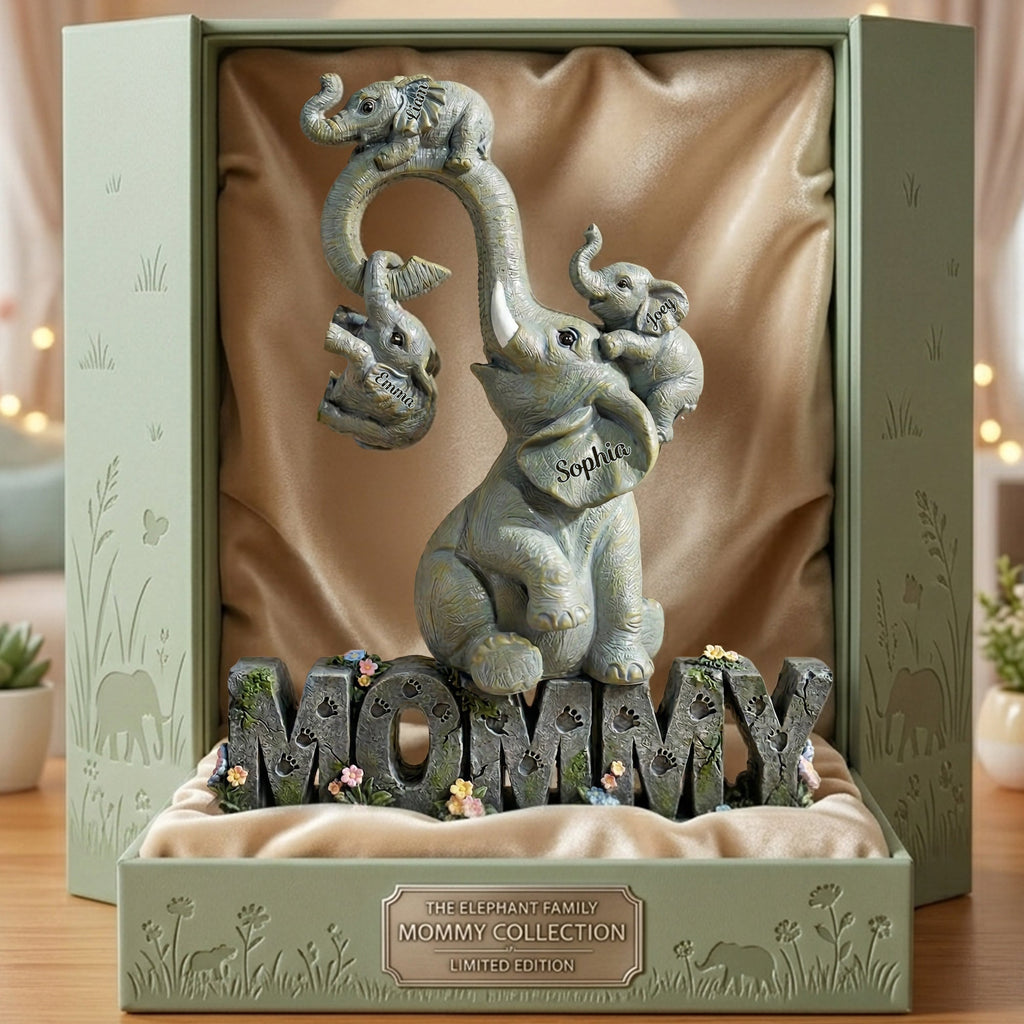 Strong Mama Elephant Acrylic Plaque - Personalized Gifts For Mom 01TGLU020426