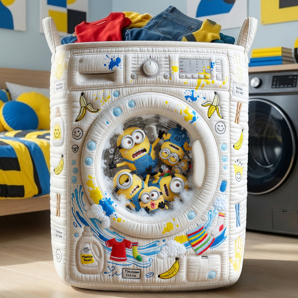 Messy Load Quilted Laundry Basket, Personalized Gifts 04qhlu100726