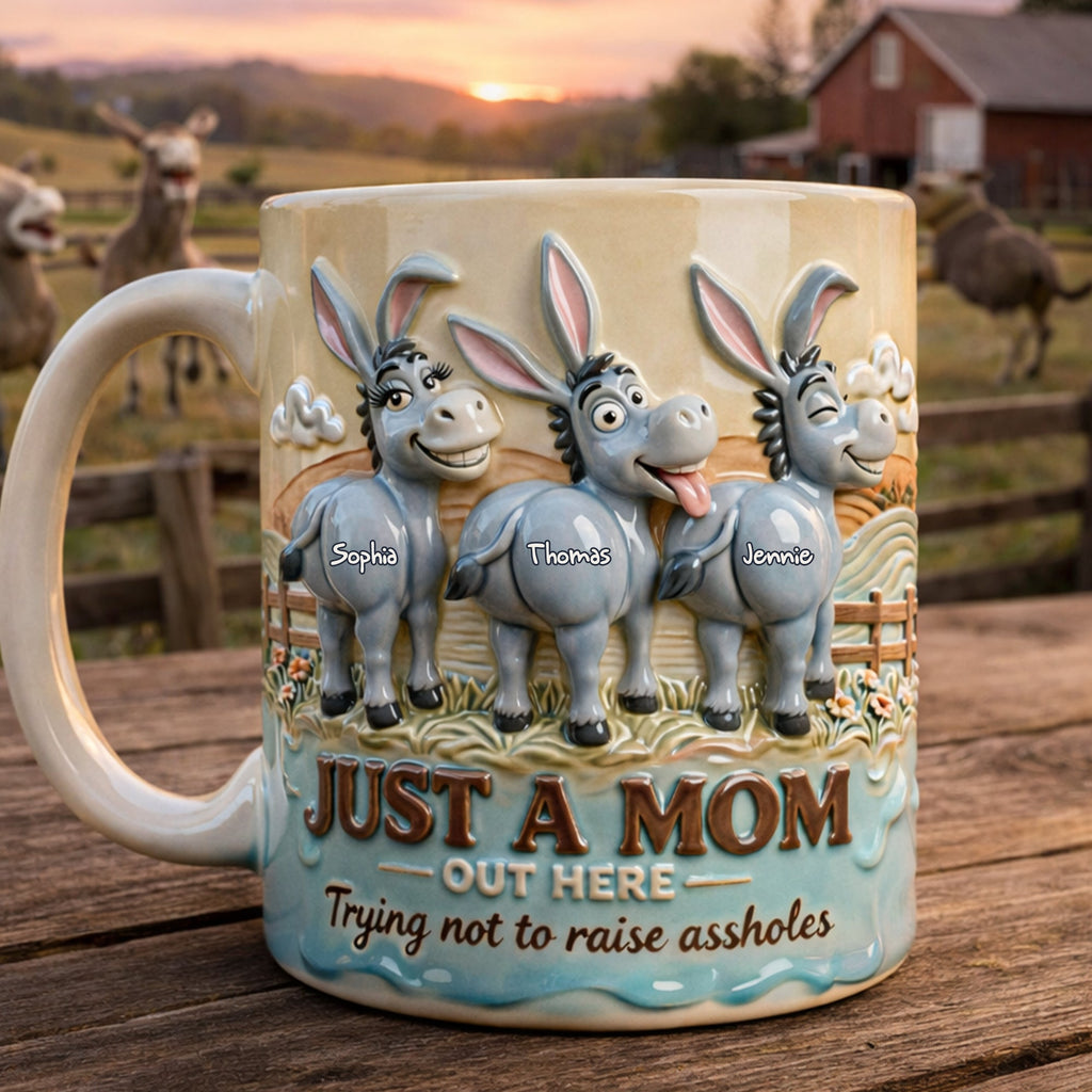 Fun Donkey Mom Coffee Mug - Personalized Gifts For Moms 02qhlu020326