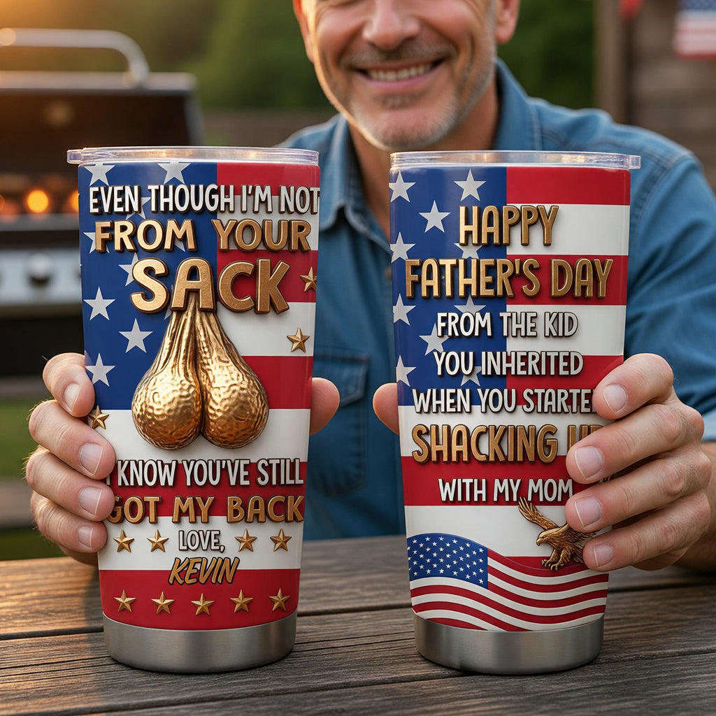 USA Step Dad 20oz Tumbler - Personalized Gifts For Step Dad 07tyqn060526