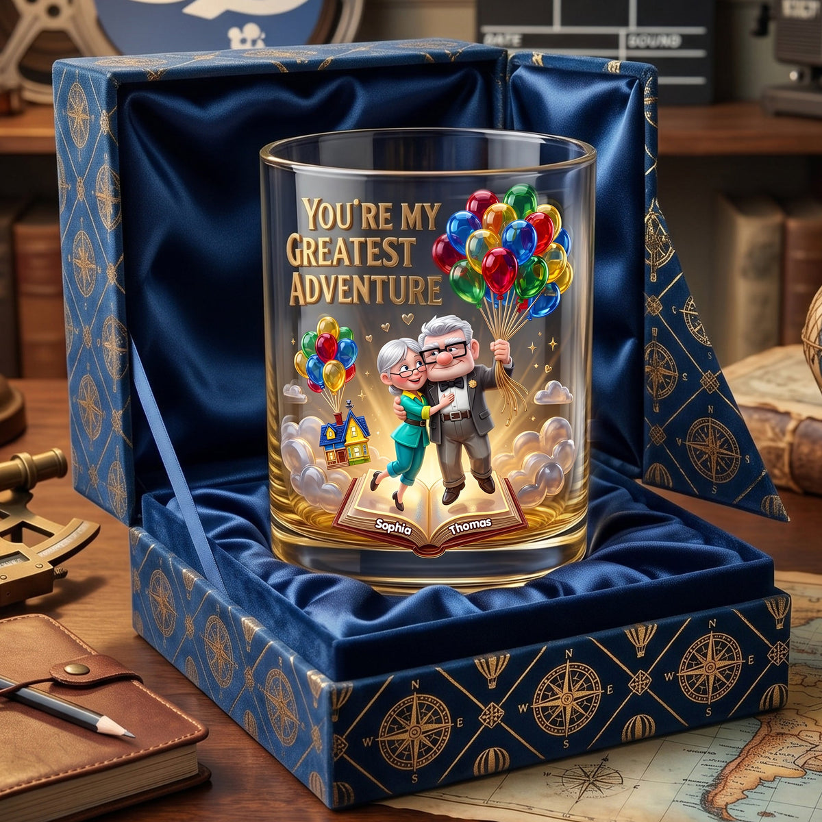 Forever Love Adventure Round Glass - Personalized Gifts For Couples 06tylu160626
