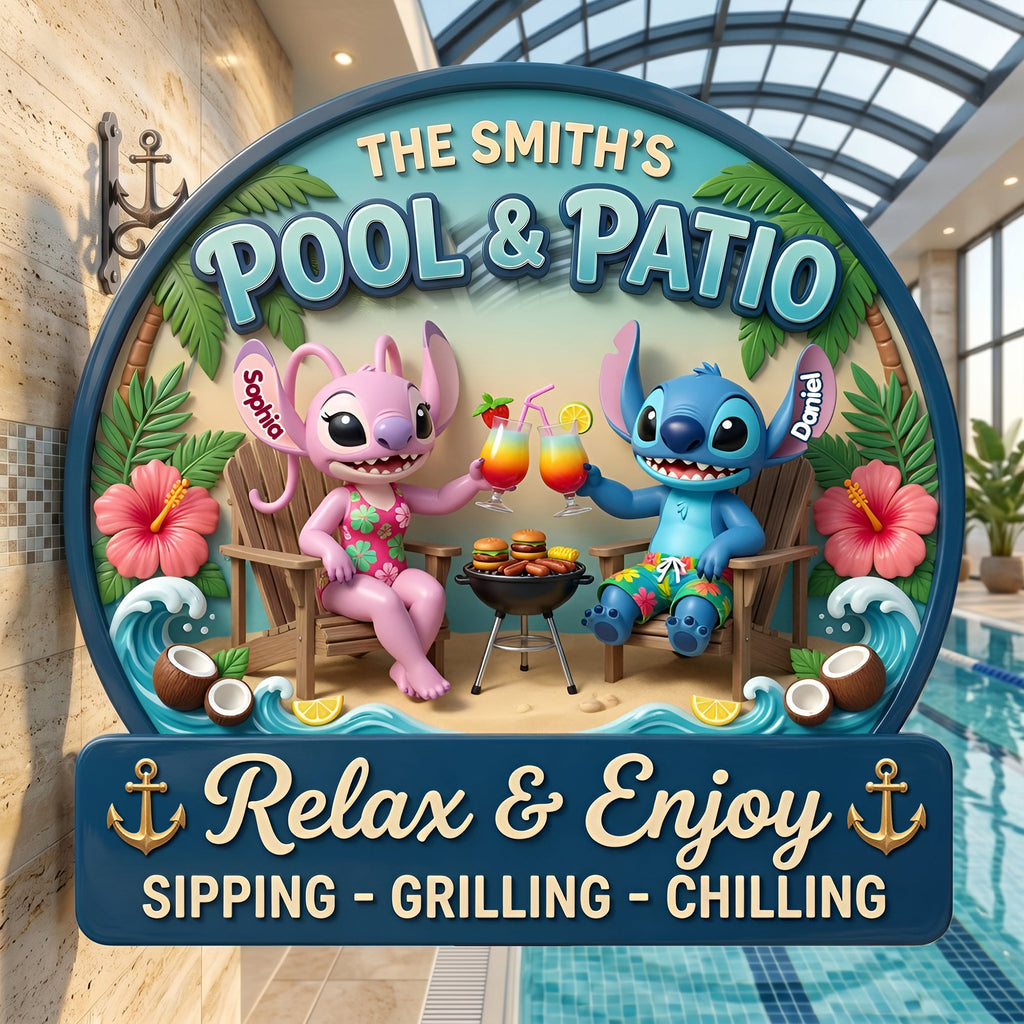 Relax & Enjoy Metal Sign - Personalized Gifts For Couple 03TYLU180626