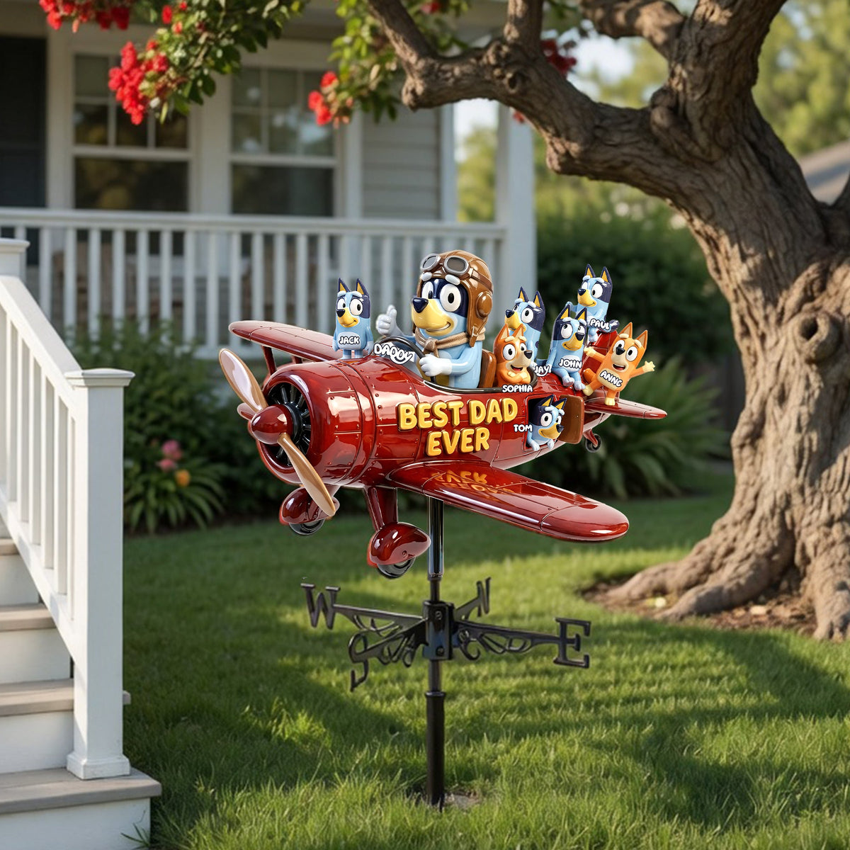 Dad's Flying Crew Weather Vane - Personalized Gift For Dads 01OHLU200526