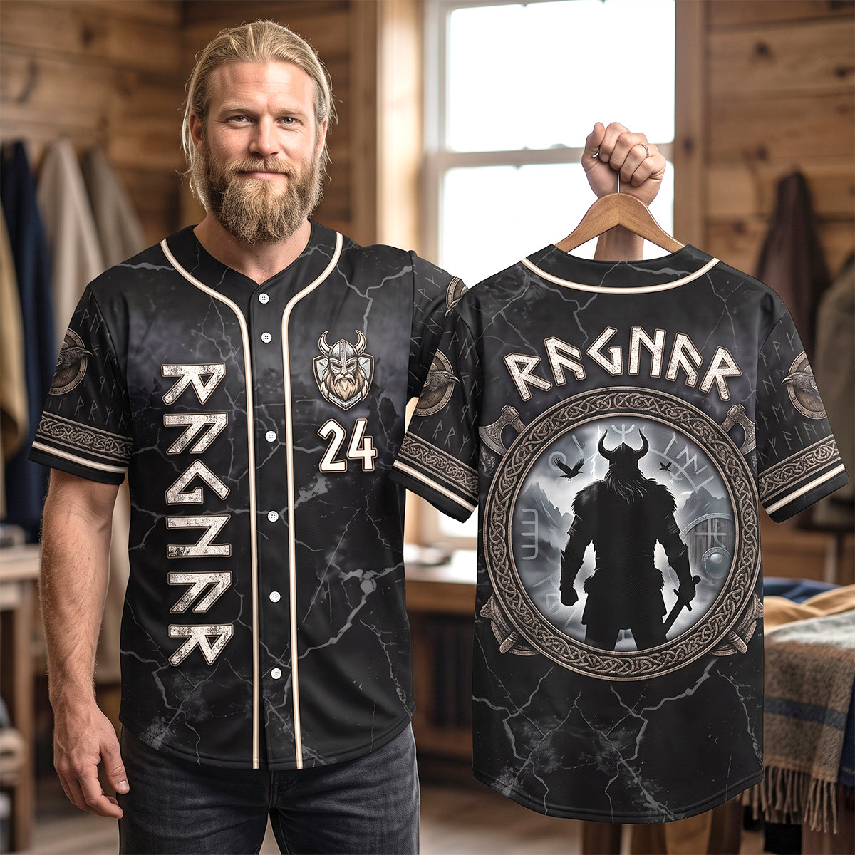 Viking Warrior Jersey Shirt - Personalized Gifts 05tytn150726