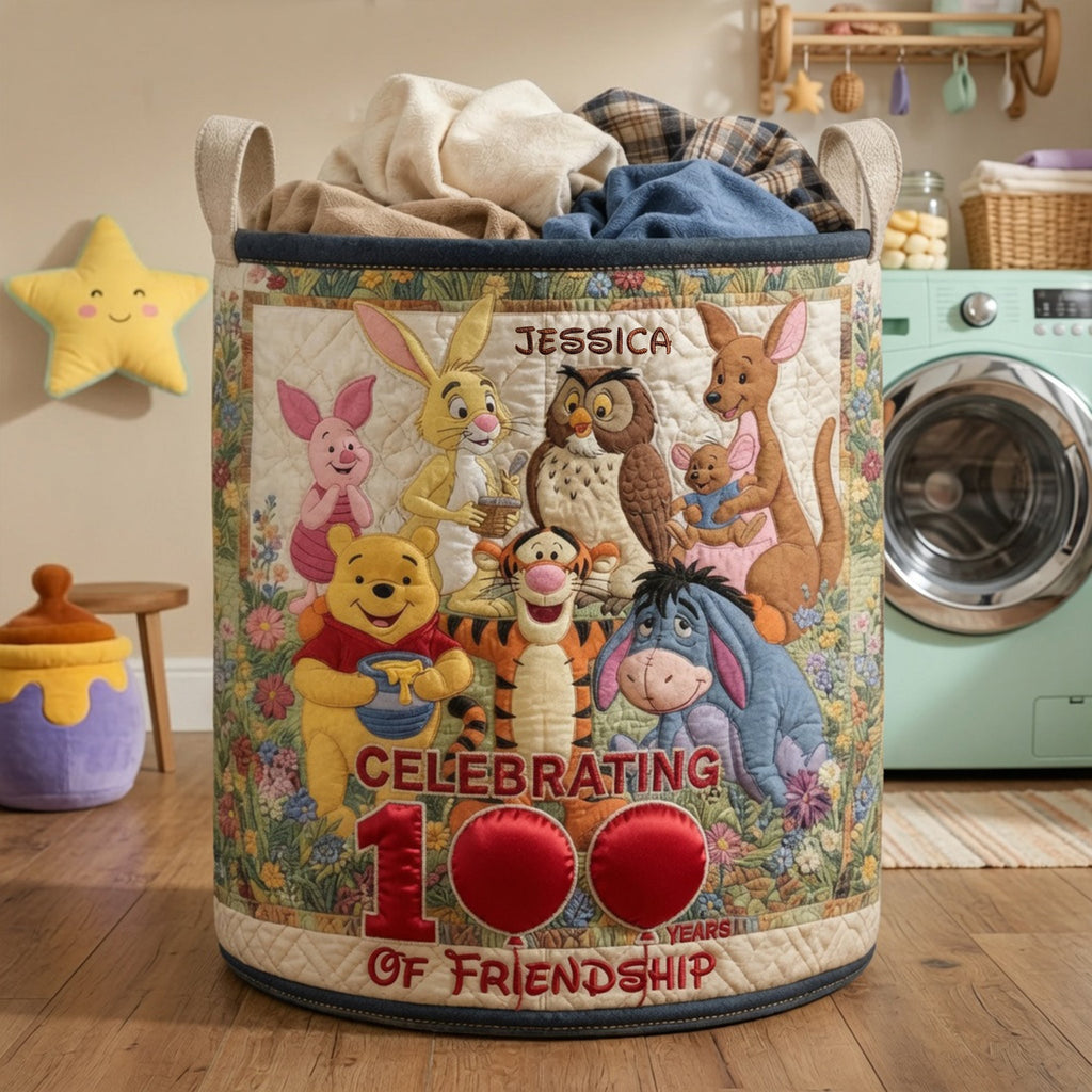 Happy Century Quilted Laudry Basket, Personalized Gifts 07qhlu030726