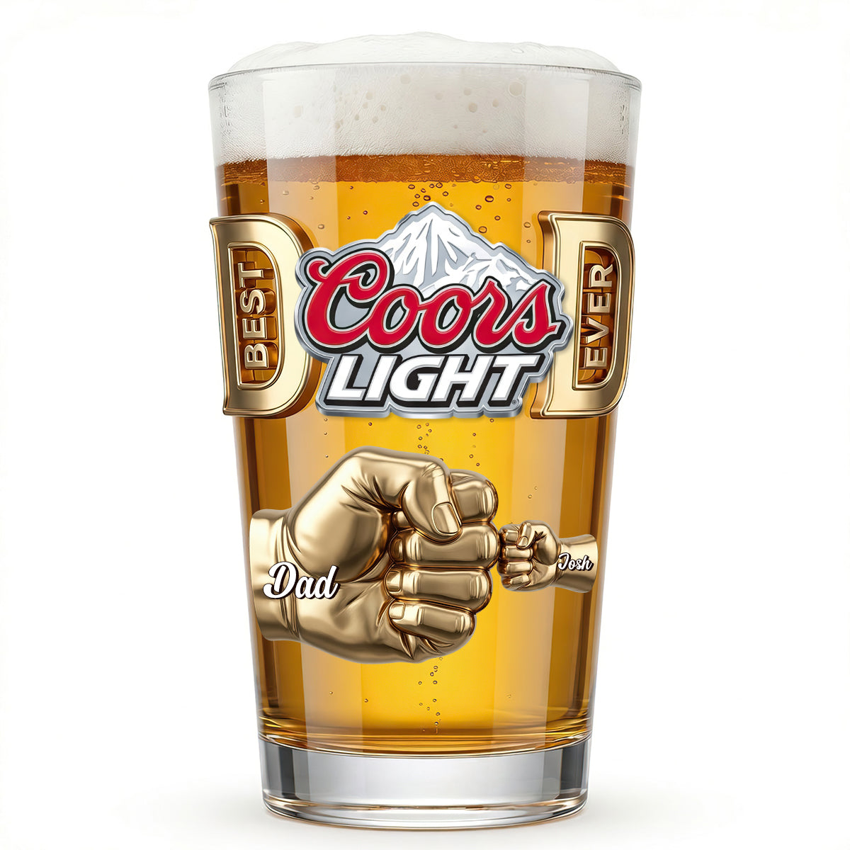 Family Fist Bump Tumbler Glass - Personalized Gifts For Dad 01NADT220526
