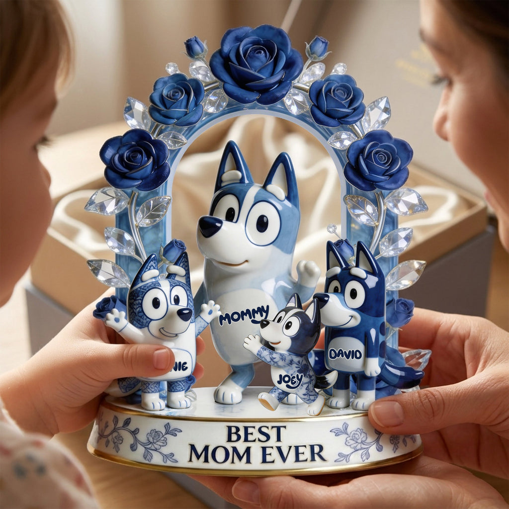 Best Mom Ever Toile De Jouy Acrylic Plaque - Personalized Gifts For Mothers 03pglu140426