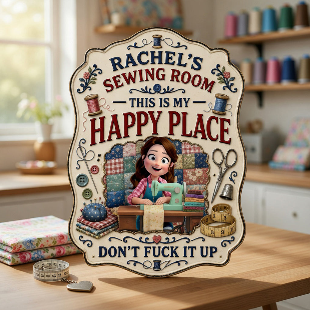 Sewing Room Cut Metal Sign - Personalized Gifts For Sewing Lovers 02naqn160626