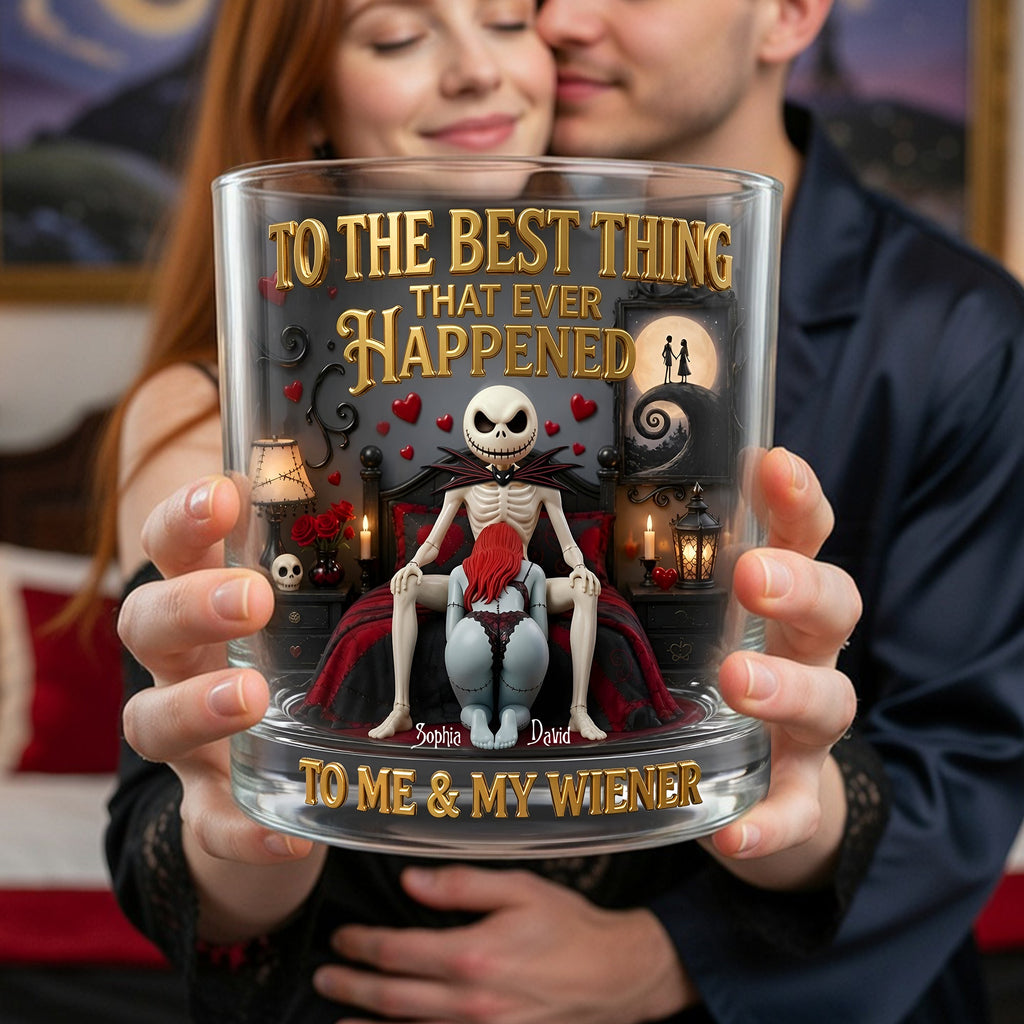 Naughty Gothic Couple Round Glass - Personalized Gifts For Couple 05tylu080626