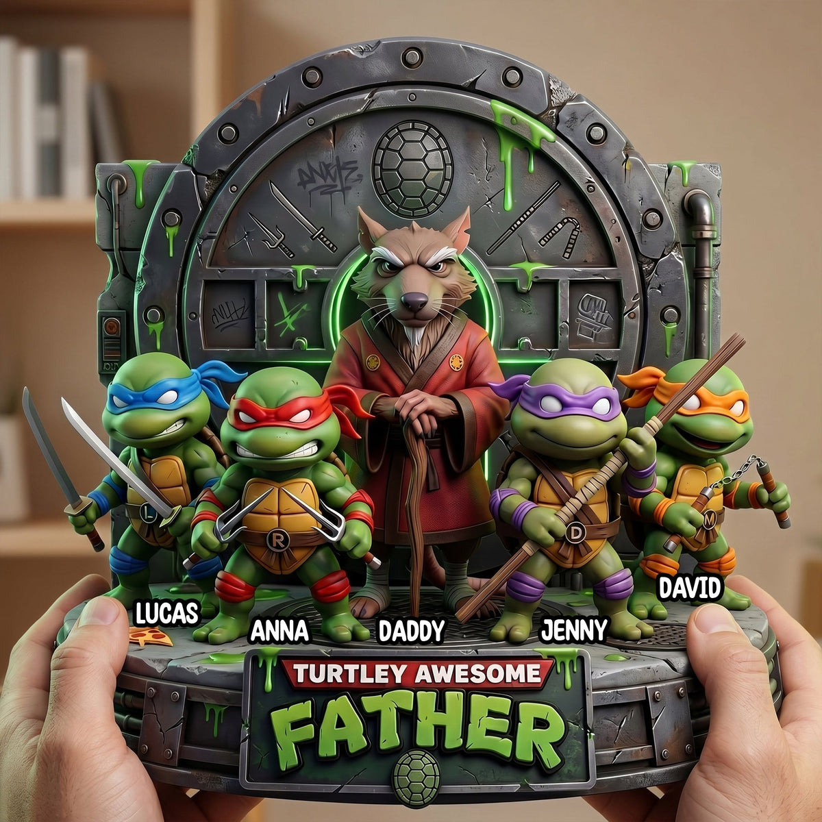 Awesome Father Acrylic Plaque - Personalized Gifts For Dads 02natn080526