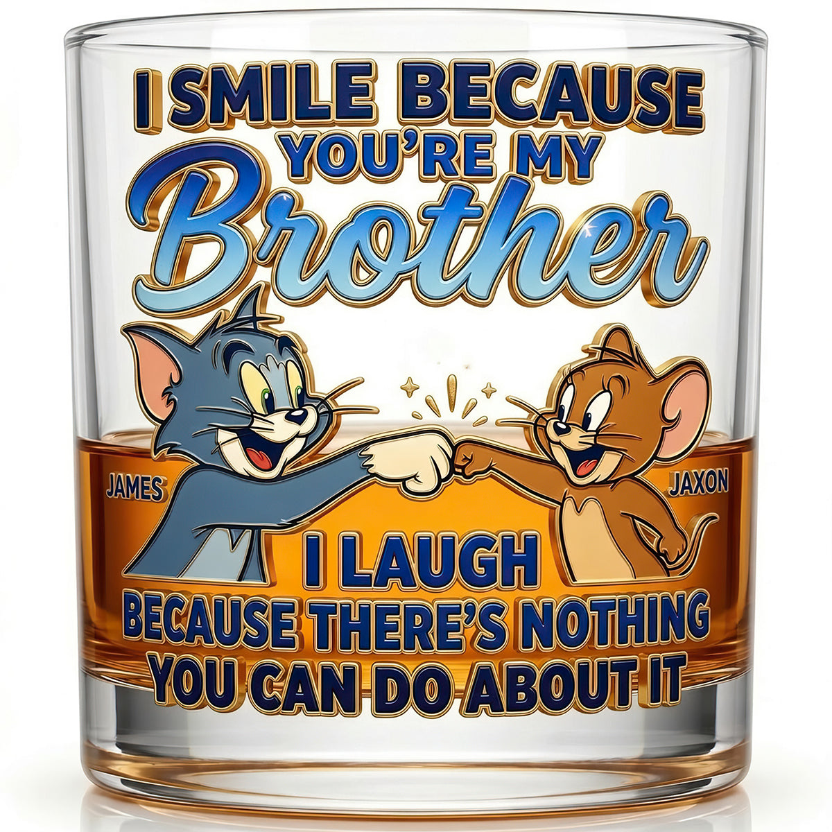 Funny Sibling Round Glass - Personalized Gifts For Brothers 03NADT100626