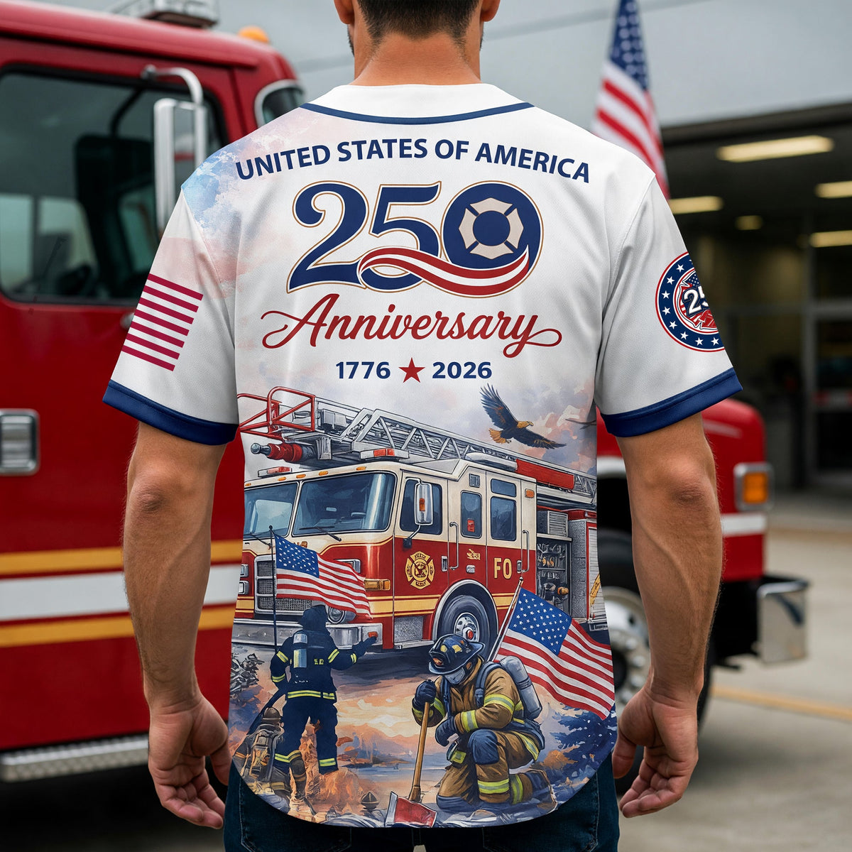 Heroic American Firefighter Jersey - Personalized Gifts For Firefighter 04qhqn180626