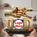 Dad & Kids Fist Bump Acrylic Plaque - Personalized Gifts For Dads 166natn080626
