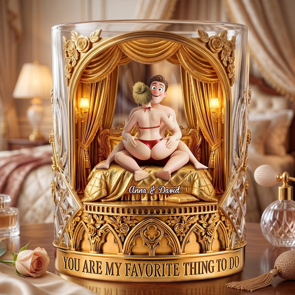 Naughty Couple Round Glass - Personalized Gifts For Couple 04ohlu080626