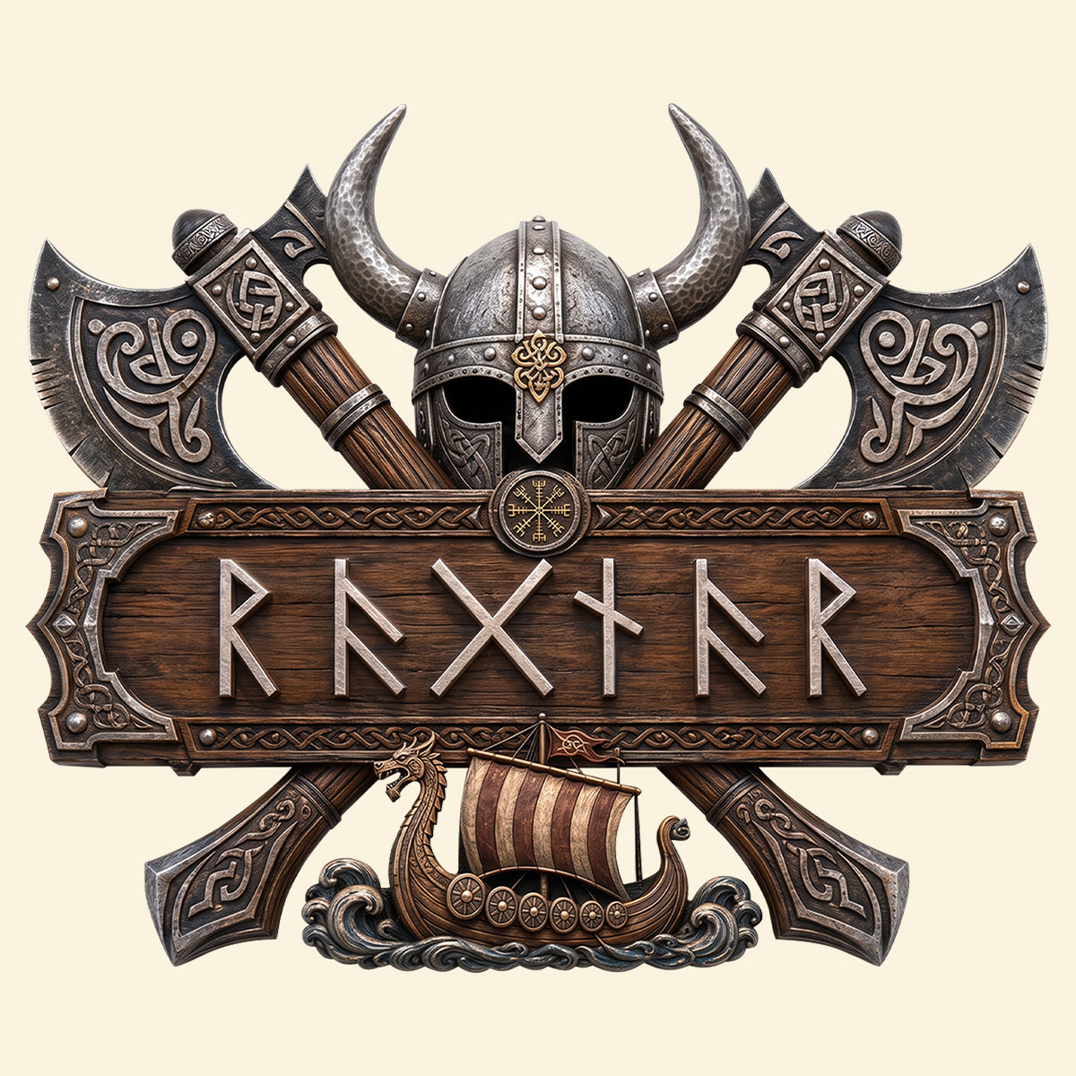 Viking Style Acrylic Sign - Personalized Gifts For Warriors 04NATN100726