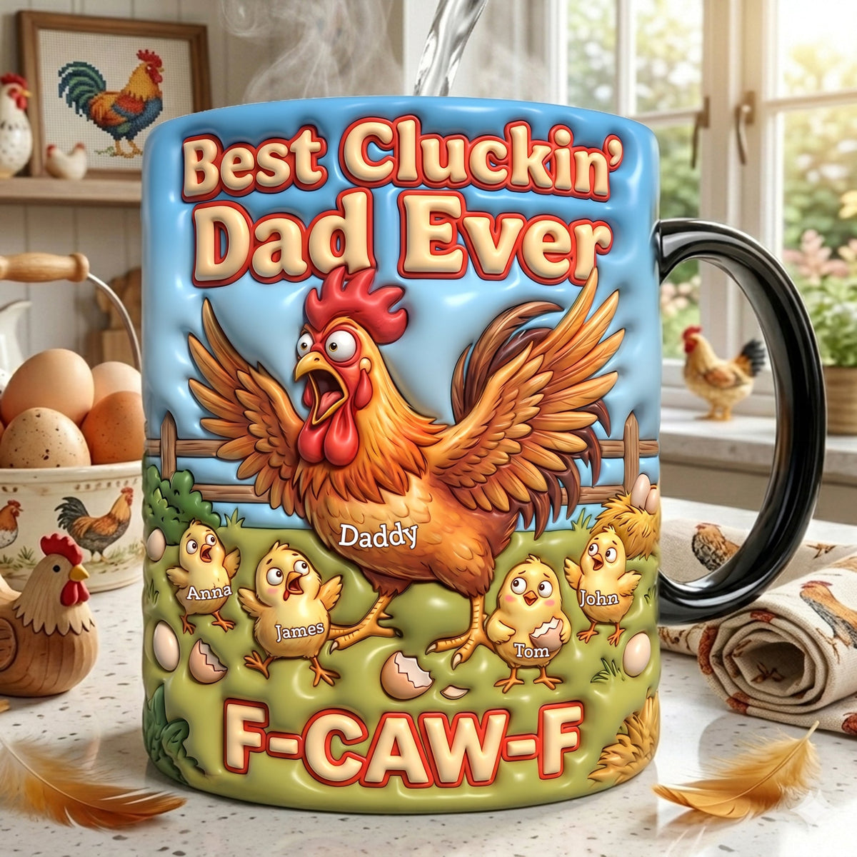 Best Cluckin' Dad Ever Magic Mug - Personalized Gifts For Dads 04nalu130526