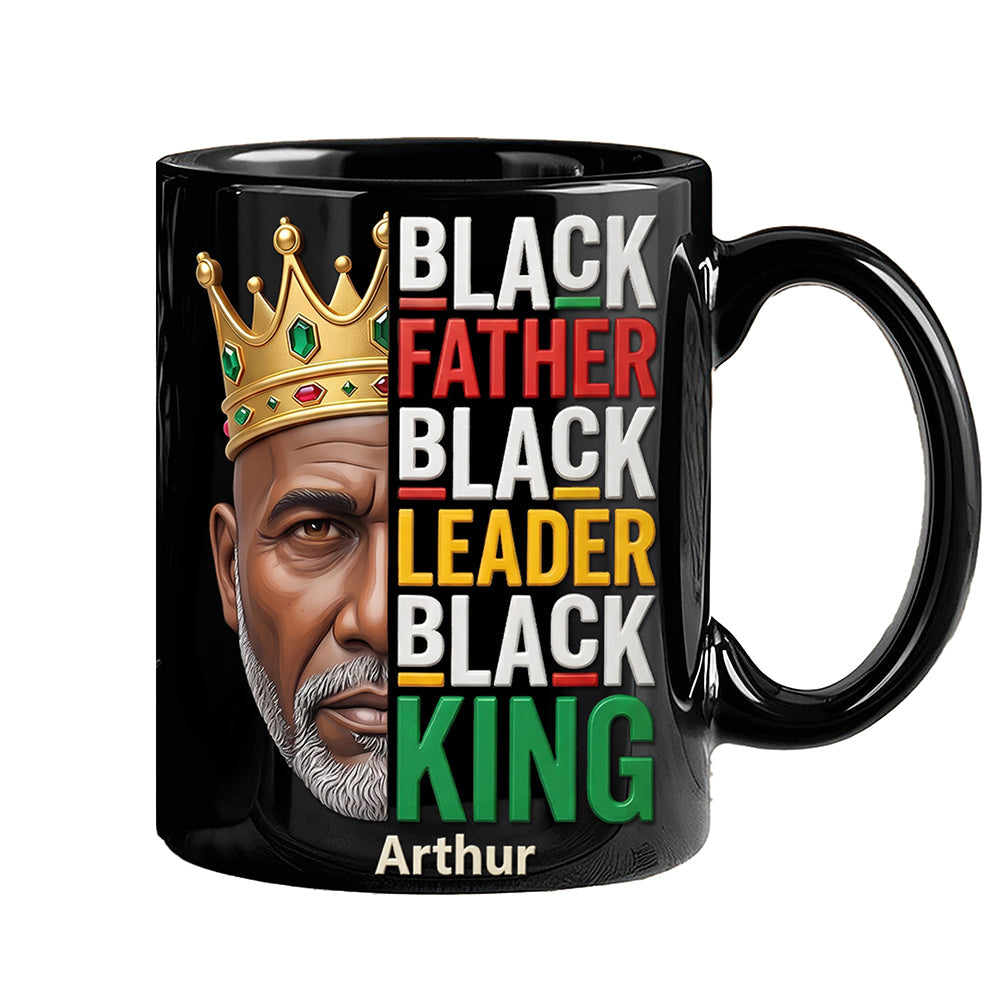 Black Father Black King Coffee Mug - Personalized Gifts For Dads 03HUQN050526