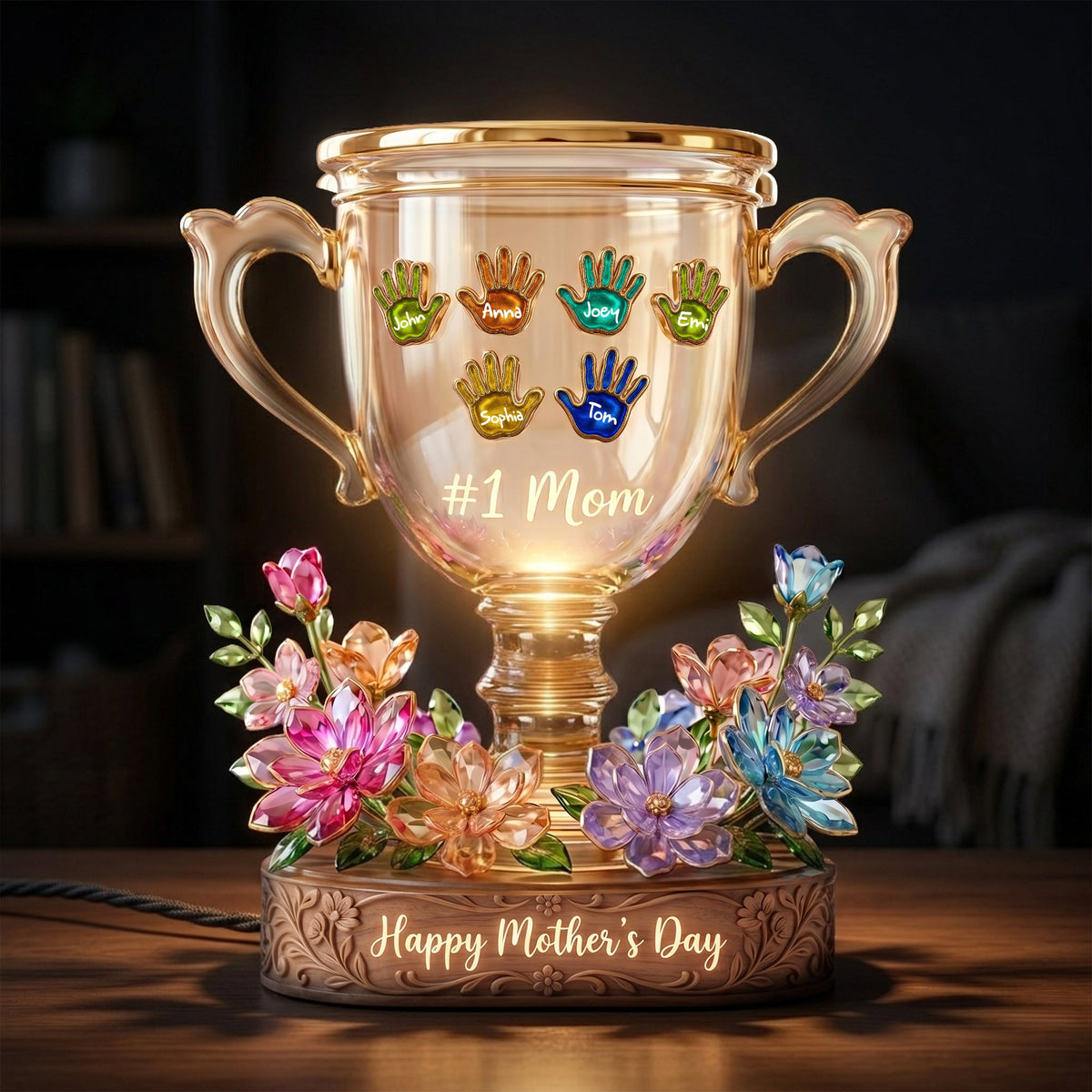 Mother's Day Trophy Acrylic Light Box - Personalized Gifts For Mom 02palu220426