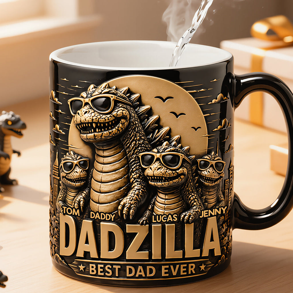 Giant Creature Dad Retro Magic Mug - Personalized Gifts For Dads 03nadt200526