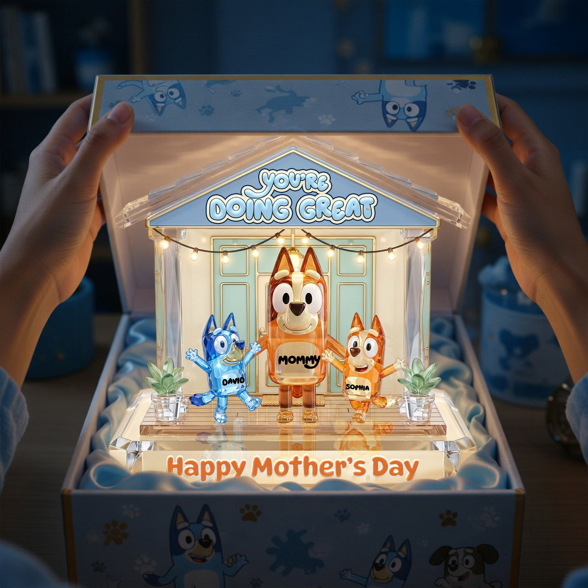 Happy Mother's Day Acrylic Light Box - Personalized Gifts For Mother 03nalu150426