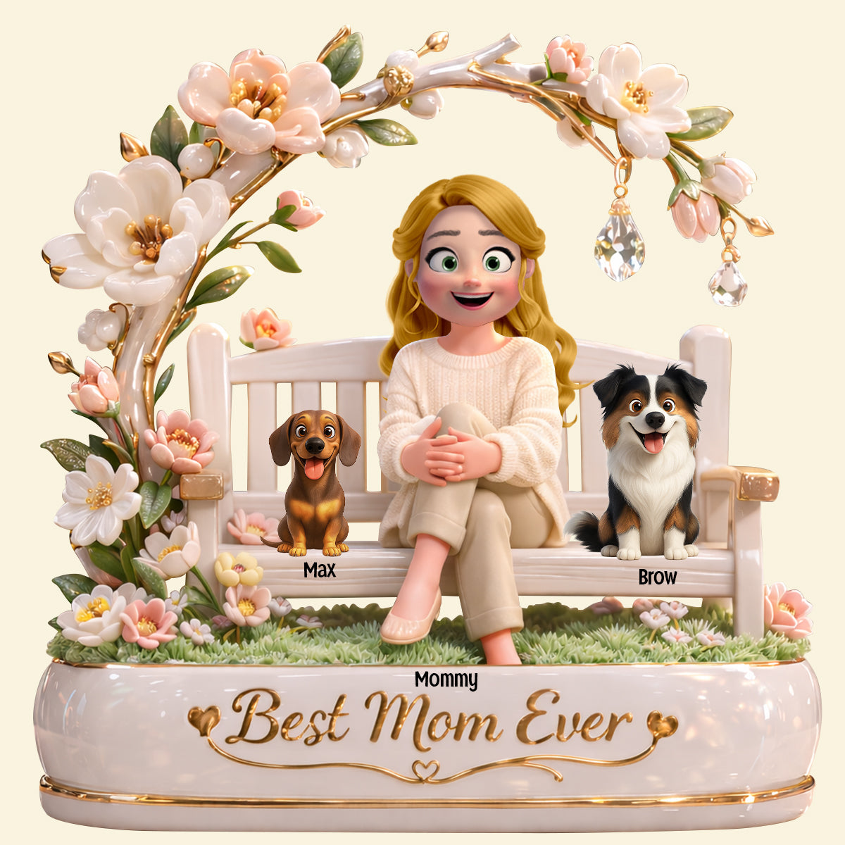 Dog & Cat Mom Acrylic Plaque - Personalized Gifts For Mothers 03totn110326