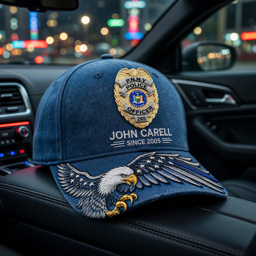 Custom Badge Police Classic Cap, Personalized Gifts For Police Officer 02qhqn270526