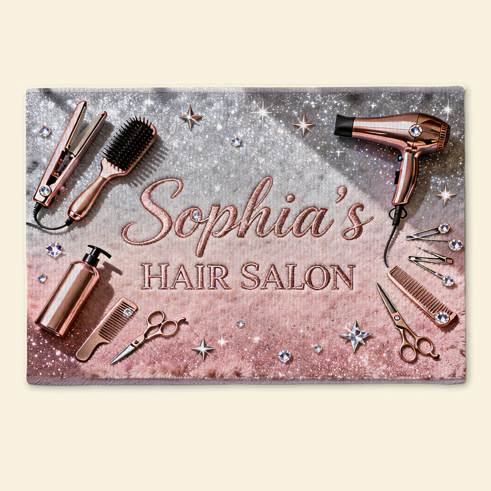 Hair Salon Doormat - Personalized Gifts For Hairstylist Doormat 05NAQN280226