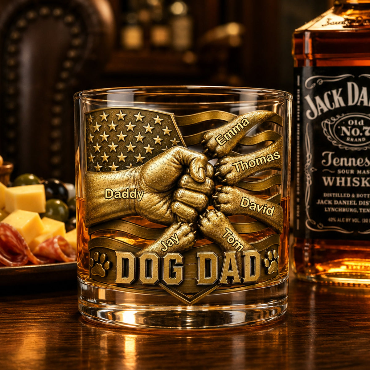 Dog Dad Drinking Glass - Personalized Gifts For Dads 03nalu190526