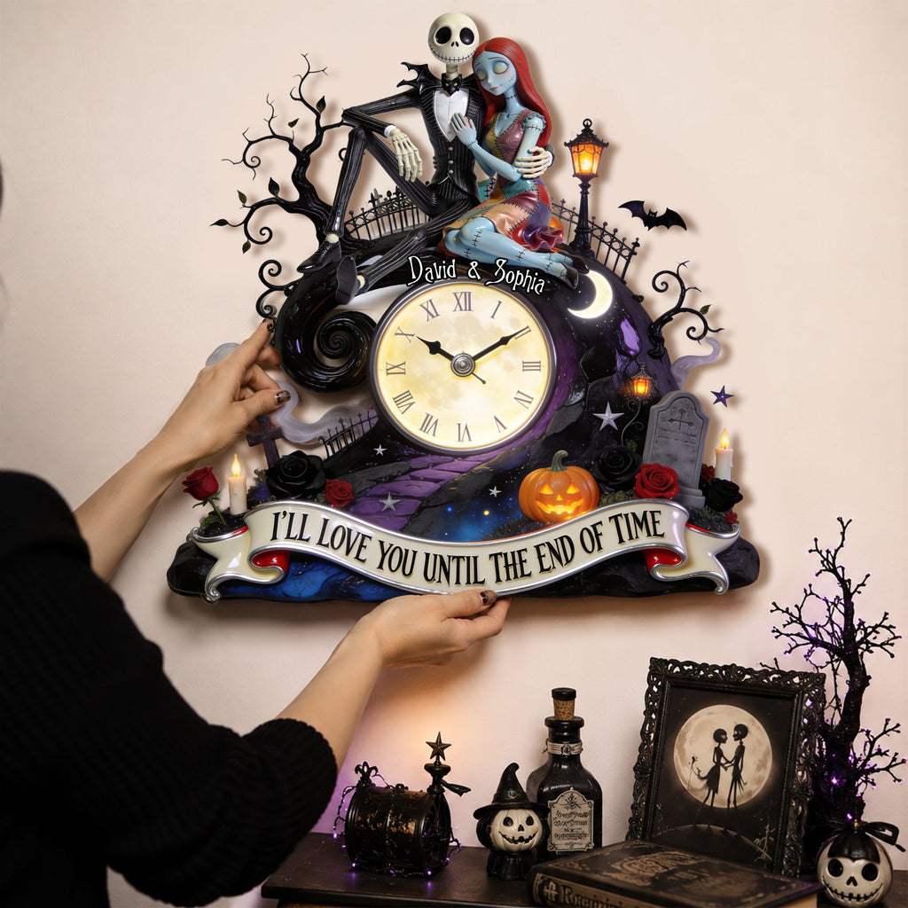 Endless Love Acrylic Hanging Wall Clock - Personalized Gifts For Couple 05PGLU140726