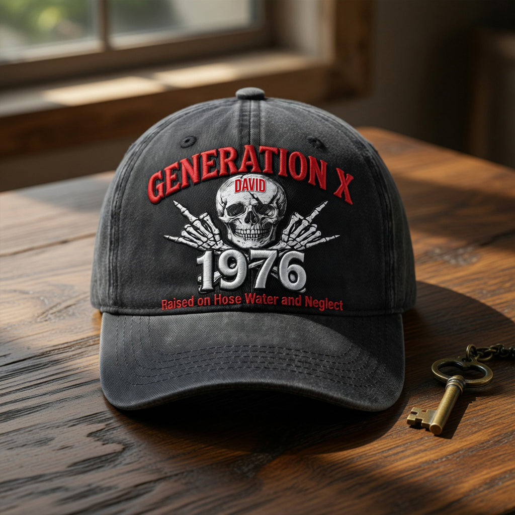 Vintage Generation X Personalized Classic Cap 02NAQN300626