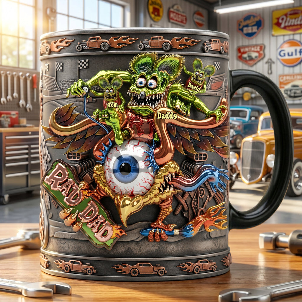 Hot Rod Rad Dad Magic Mug - Personalized Gifts For Dads 04qhlu180526