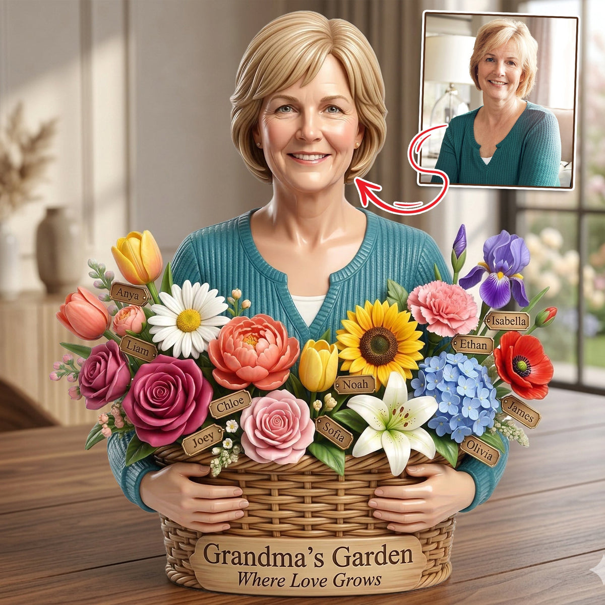 Mom's Garden Where Love Grows Acrylic Plaque - Custom Photo Gifts For Mom 07NALU200326