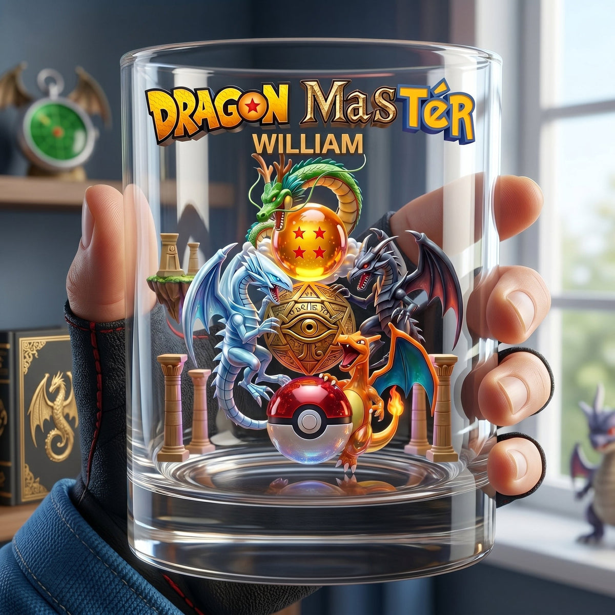 Powerful Crossover Round Glass, Personalized Gifts 01qhlu040626
