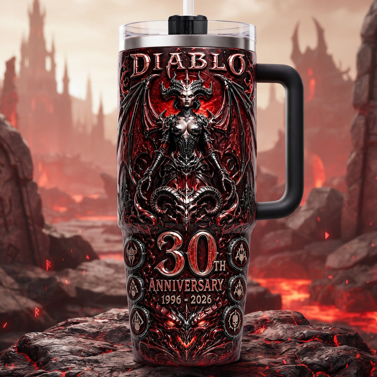 Evil Lord 40oz Tumbler With Handle - Personalized Gifts 05qhlu080726